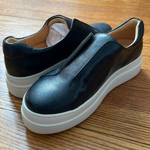 J/Slides Noel sneaker size 6 black leather-New